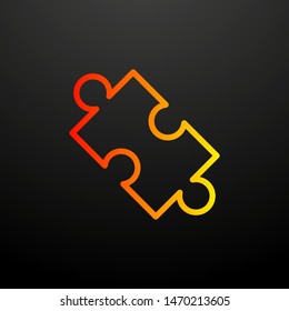 Puzzle nolan icon. Elements of science set. Simple icon for websites, web design, mobile app, info graphics