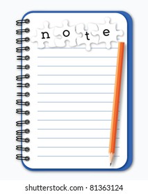 Puzzle note notebook