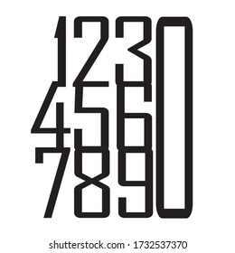 puzzle of number. One, two, three, four, five, six, nine, ten
