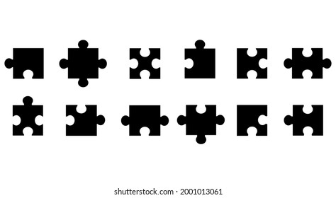 Puzzle on a white background. Vector illustration	