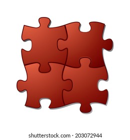 Puzzle on white background. Vector illustration