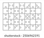 puzzle outline, jigsaw game template, puzzle blank