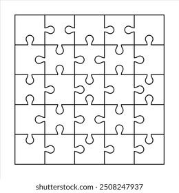 puzzle outline, jigsaw game template, puzzle blank