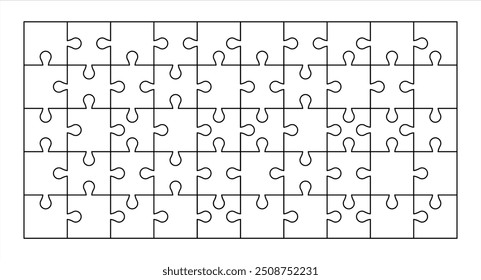 Rompecabezas de contorno, Plantilla de juego de rompecabezas, rompecabezas en blanco