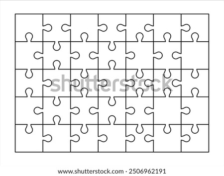 puzzle outline, jigsaw game template, puzzle blank