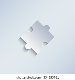 puzzle - paper vector icon
