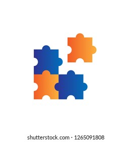 puzzle part icon design with modern concept and simple logo shape style design vector eps 10