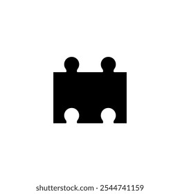 Ein Puzzleteil. Vektorgrafik auf weißem Hintergrund.