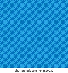 puzzle pattern background in blue color. Vector illustration. EPS 10.