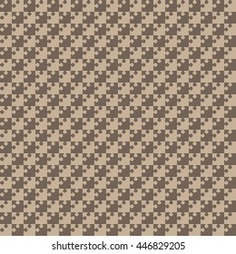 puzzle pattern background in brown color. Vector illustration. EPS 10.