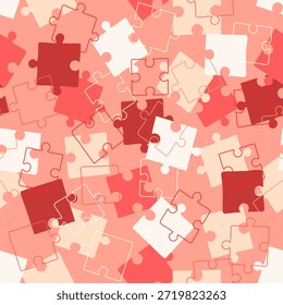 Puzzle-Muster in roten und rosa Tönen, zarte Hintergrund der Liebe gewidmet, Valentinstag, Geburtstag.Verpackung, Tapete, Hintergrund und Rücken.