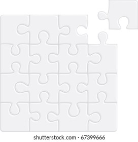 Puzzle pattern (removable pieces). Vector illustration