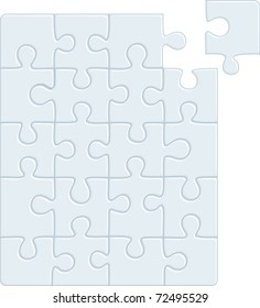 Puzzle pattern (removable pieces). Vector illustration