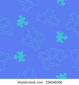 Puzzle pattern vector illustration blue color