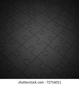 Puzzle in perspective vector background. Eps 10.