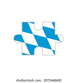 puzzle piece of bavaria flag. vector illustration isolated on white background	
