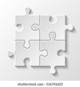Puzzle piece business presentation. Circle infograph. Step process diagram. Section compare banner.