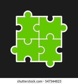 Puzzle piece business presentation. Circle infograph. Step process diagram. Section compare banner.