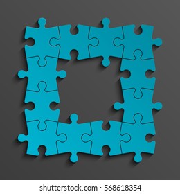 Puzzle piece business presentation. Circle infograph. Step process diagram. Section compare banner.