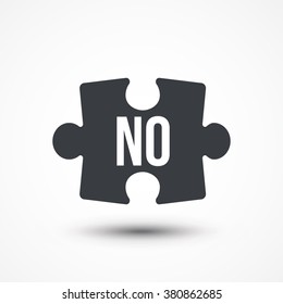 Puzzle piece. Concept image with NO word. Flat icon