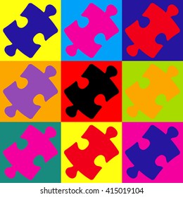 Puzzle piece flat icon