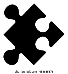 Puzzle piece flat icon 