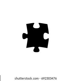 Puzzle piece flat icon for apps and websites