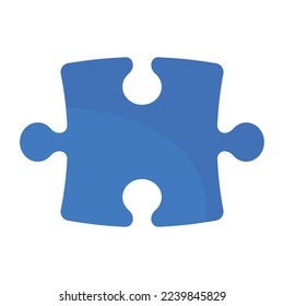 puzzle piece flat vector illustration logo icon clipart