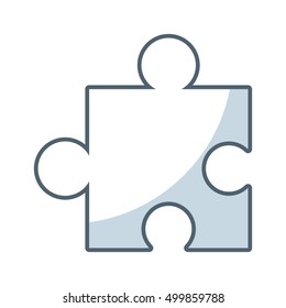 puzzle piece game line icon vector illustration design