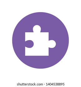 Puzzle Piece in Geometric Shape