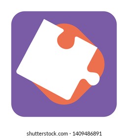 Puzzle Piece in Geometric Shape