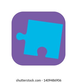 Puzzle Piece in Geometric Shape