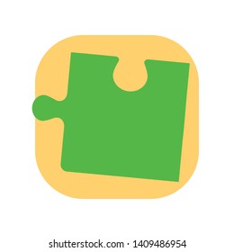 Puzzle Piece in Geometric Shape