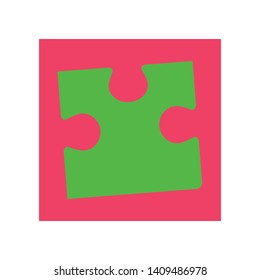 Puzzle Piece in Geometric Shape