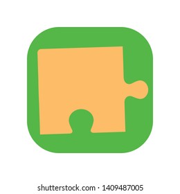Puzzle Piece in Geometric Shape