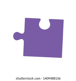 Puzzle Piece in Geometric Shape