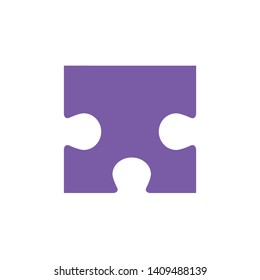 Puzzle Piece in Geometric Shape