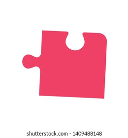 Puzzle Piece in Geometric Shape