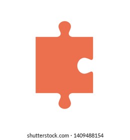 Puzzle Piece in Geometric Shape
