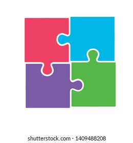 Puzzle Piece in Geometric Shape