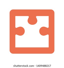 Puzzle Piece in Geometric Shape