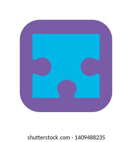Puzzle Piece in Geometric Shape