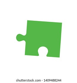 Puzzle Piece in Geometric Shape