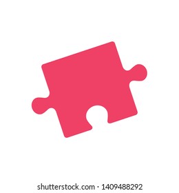 Puzzle Piece in Geometric Shape