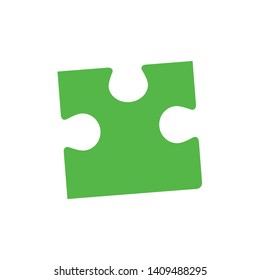 Puzzle Piece in Geometric Shape