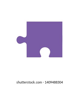 Puzzle Piece in Geometric Shape