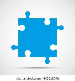 Puzzle piece icon. Abstract background. vector illustration