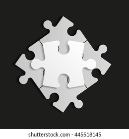 Puzzle piece icon. Abstract background. vector illustration