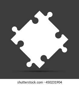 Puzzle piece icon. Abstract background. vector illustration