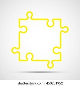 Puzzle piece icon. Abstract background. vector illustration